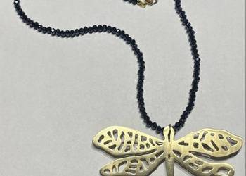 Naszyjnik mosiężna ważka