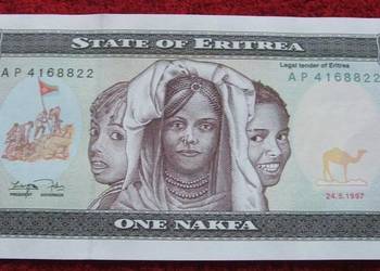 ERYTREA 1 NAKFA Kolekcjonerski Banknot - 1 sztuka UNC