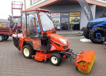 KUBOTA GR2100II 4x4 21KM Diesel Kabina Zamiatarka Zestaw Wspomaganie
