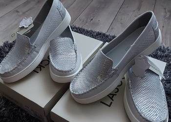 Nowe 2 pary buty półbuty baleriny mokasyny skóra Lasocki