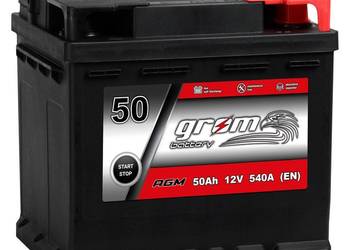Akumulator GROM AGM START&STOP 50Ah 540A Prawy Plus Dowóz !