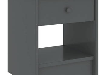 Szafka nocna ciemnoszara 35x30x40 cm lite drewno sosnowe WM-322226