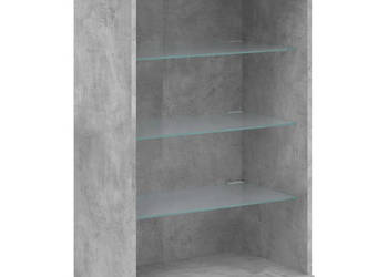 Szafka z oświetleniem LED szarość betonu 605x37x100 cm WM-836710