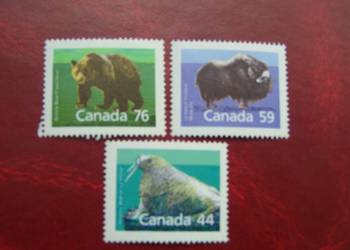 Kanada 1987 MNH Mi. 1118/20 Fauna Zwierzęta  a
