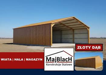 A162-Złoty Dąb/ Magazyn/Hala Garaż Blaszany - DREWNOPODOBNY  – Maj-Blach