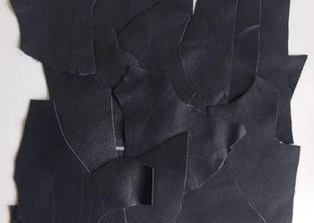 Skóra (526 g) Licowa Włoska średnie i małe kawałki Czarny