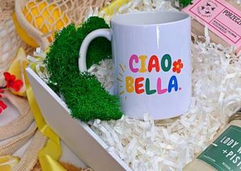 Kubek ceramiczny na prezent z napisem CIAO BELLA