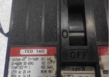 Wyłącznik sieciowy TED 160 z cewka  230 V