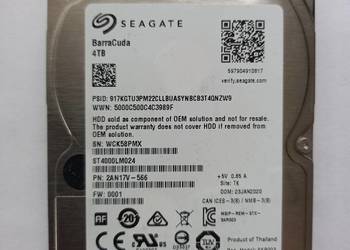 Dysk 4TB Seagate ST4000LM024 SATA 2,5 cala