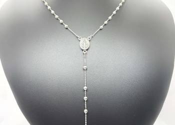 Nowy srebrny łańcuszek pr 925 7,15g (Długość 47 cm) | Różaniec