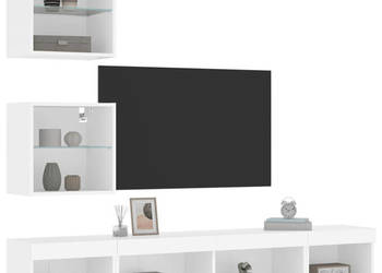 5-częściowy zestaw mebli TV z LED biały WM-3216697
