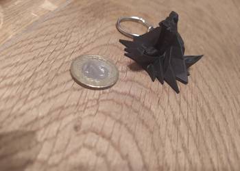 Breloczek do kluczy Wiedźmin 2 3 Witcher medalion głowa wilka