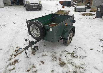 Przyczepka ogrodowa do quada traktorka ogrodowego stalowa na resorach