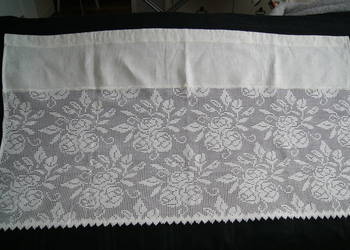 Firaneczka shabby chic bawełniana koronka ,len Piękna 2x