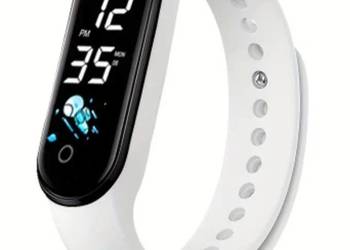 Biały smartband
