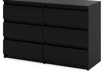 Komoda 6 Szuflad Do Pokoju Młodzieżowego Hugo Szafka Rtv 100cm Loft Czarna