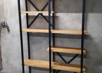 Regał NA WYMIAR na książki półki sosnowe loft industrialny mal. PROSZKOWO