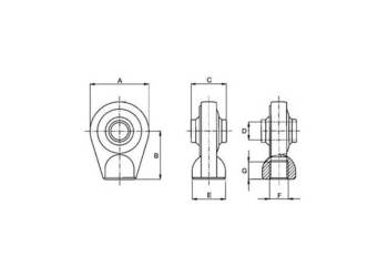 Końcówka siłownika 25,4 mm 00008