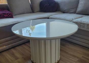 Stolik kawowy z kolekcji COMODO, ława, lamele, AKANT Meble