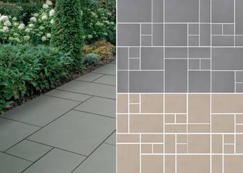Gres gruby 2 cm grey cream  matowy-satynowy gat.1