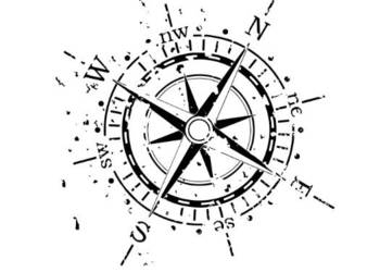 Naklejka kompas - kierunki geograficzne