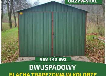 Zielony Garaż Blaszany Wiatka Schowek na narzędzia - GRZYWSTAL
