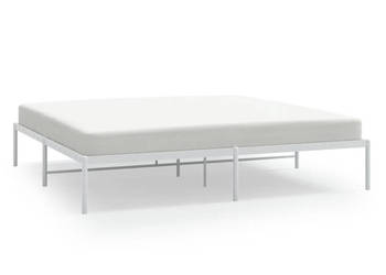 Łóżko Metalowe Białe Rama Łóżka Ze Stelażem Biała 180x200 cm WM-350917