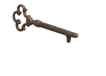 Stary stylowy metalowy klucz XVIII/XIX w. ręcznie kuty antyk zabytek unikat