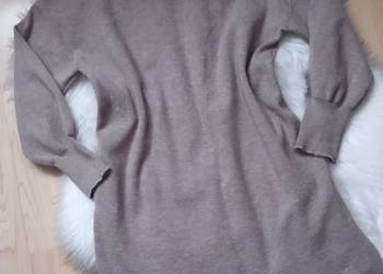 Sweter tunika beżowy ZARA S