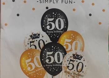 Zestaw balonów lateksowych z motywem na 50 urodziny