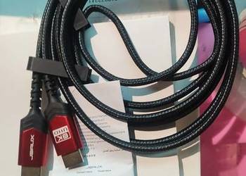 JSAUX HDMI 2.1: Jest to kabel HDMI 2.1 marki JSAUX, który obsługuje wysoką