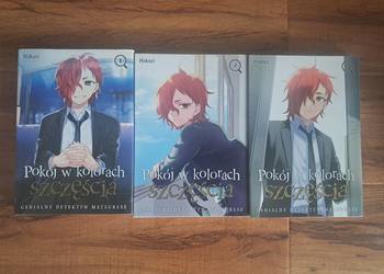 zestaw 3 książeczek manga "pokój w kolorach szczęścia" stan bdb