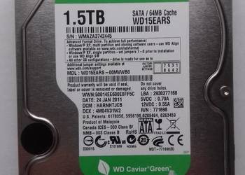 Dysk 1.5TB SATA 3.5" (mało używane)