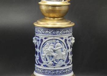 Bardzo okazały kamionkowy młynek do kawy, sygnowany