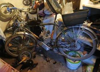 Rower Francuski Motobecane z silnikiem 2t spalinowy 80 cc