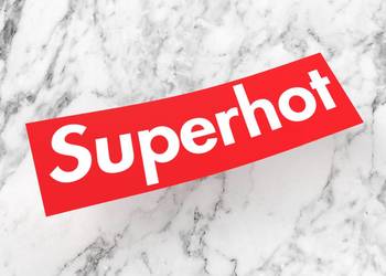 Naklejka SUPERHOT 10 x 3 cm supreme super hot