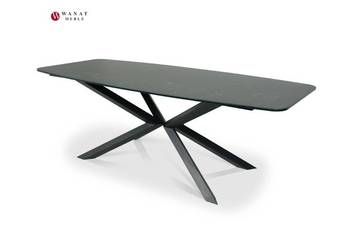 Stół ze spieku kwarcowego 200x100 Nero Greco mat
