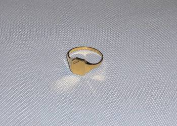 Męski złoty 18K sygnet z brylantem R.30 3,8 g