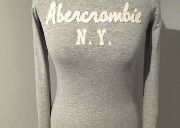 Szary damski longsleeve Abercrombie & Fitch 100% bawełna