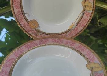 Porcelana japońska*złocenia brabanckie*Talerze głębokie do zupy, rzadkie,
