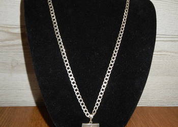 Piękny Srebrny Łańcuszek z Zawieszka Patriotyczna Z Orłem pr. 925 wg. 22,15