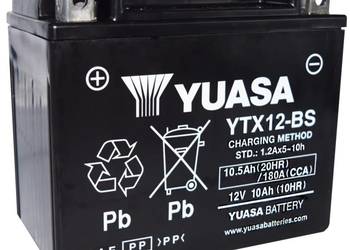Akumulator motocyklowy 10,5Ah 180A YUASA YTX12-BS AGM