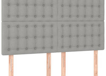 Zagłówki do łóżka 4 szt. jasnoszare 72x5x78/88 cm tkanina WM-3116764