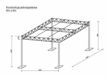 Konstrukcja Stalowa 6x6 - Wiata Hala Garaż Carport