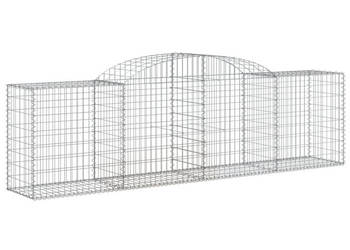 Kosze gabionowe 11 szt 300x50x80/100 cm galwanizowane żelazo WM-3146692
