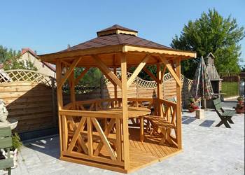 Altana 1 4m Sześciokątna Impregnowana +Podłoga Gont Meble w cenie Producent