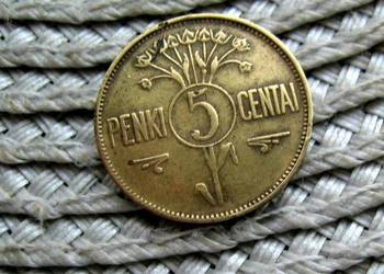 Litwa 5 Centów 1925r