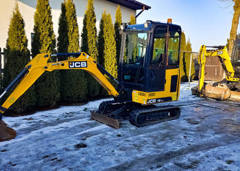 JCB 16 C-1 z 2019 rok, 1196 mtg, zadbana, super stan, rozsuwane gąsienice