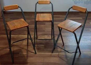 Hokery kuchenne krzesła barowe składane komplet stołków Siemiatycze