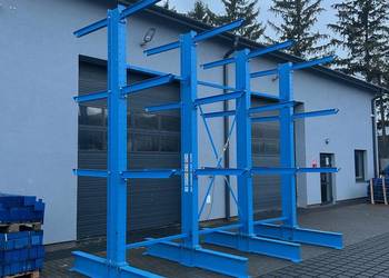 REGAŁY WSPORNIKOWE magazynowe dwustronne do profili rur drewna H400cm